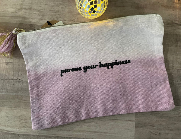 Pursue Your Happiness zipper pouch