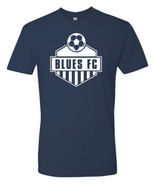 Blues FC Unisex Tee with last name and number (Youth & Adult)