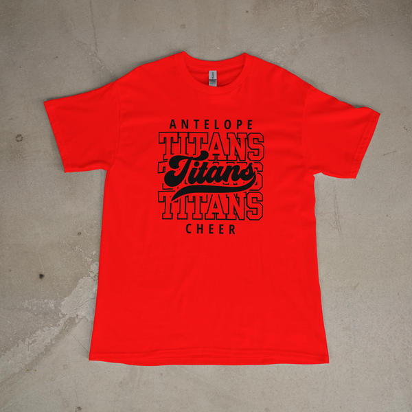 Stacked Titans Unisex or Women's V-Neck Tee (Youth & Adult Sizes)
