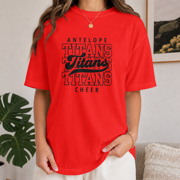 Stacked Titans Unisex or Women's V-Neck Tee (Youth & Adult Sizes)