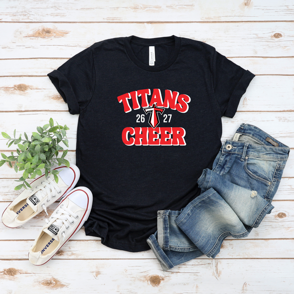 26-27 Titans Cheer Unisex & Women's V-Neck Shirt (Youth & Adult)