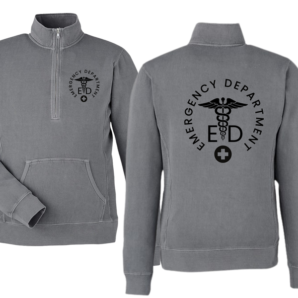 Vintage Feel Emergency Department Quarter Zip