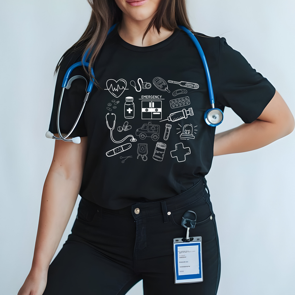 Emergency Department Doodle Tee