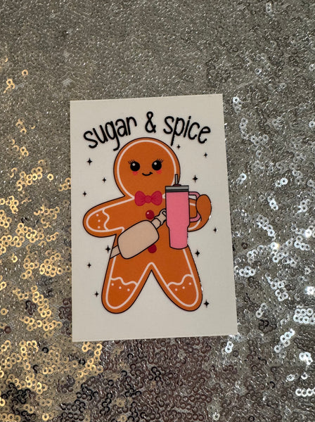 Sugar & Spice Decal only or complete glass