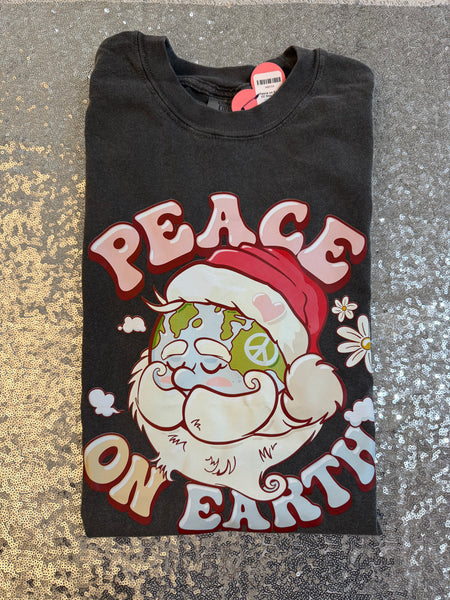 Peace on Earth Comfort Colors Unisex Tee Size Medium