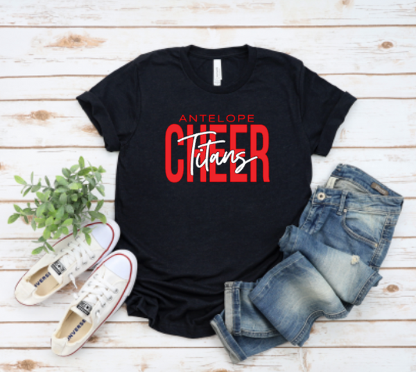 Antelope Titans Cheer Unisex or Women's Tee (Youth & Adult Sizes)