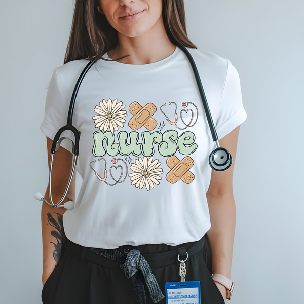 Nurse in Bloom T-Shirt (Front Only)