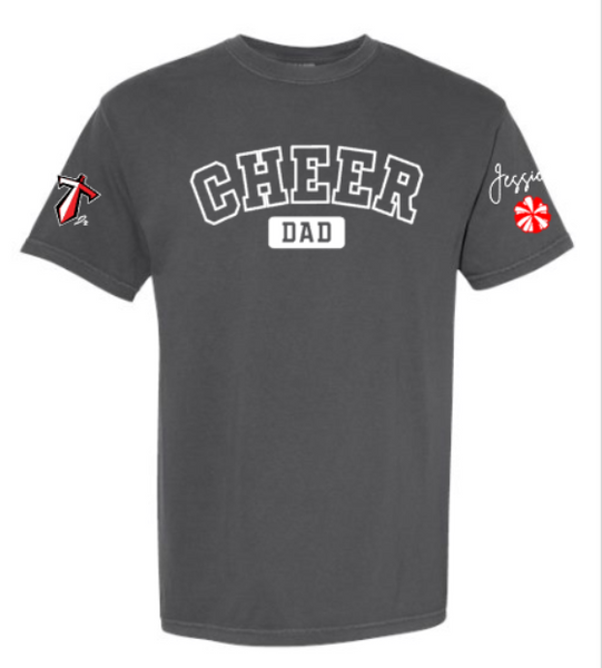 Personalized Cheer Mom/Dad Comfort Colors Shirt