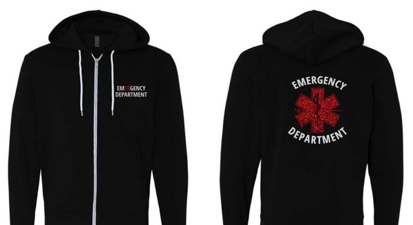 Glitter EmERgency Department Full Zip Jacket (Bella)