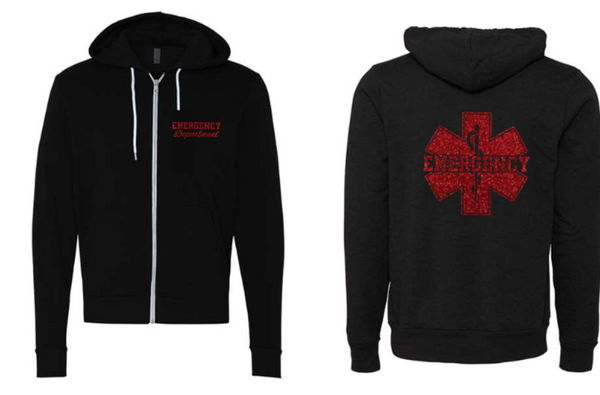 Glitter Emergency Department Full Zip Jacket Bella