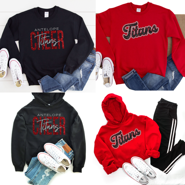 Glitter Titans Sweatshirt (Crewneck or Hoodie)