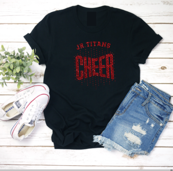 Glitter Jr. Titans Cheer T-Shirt (Youth, Unisex & Womens)
