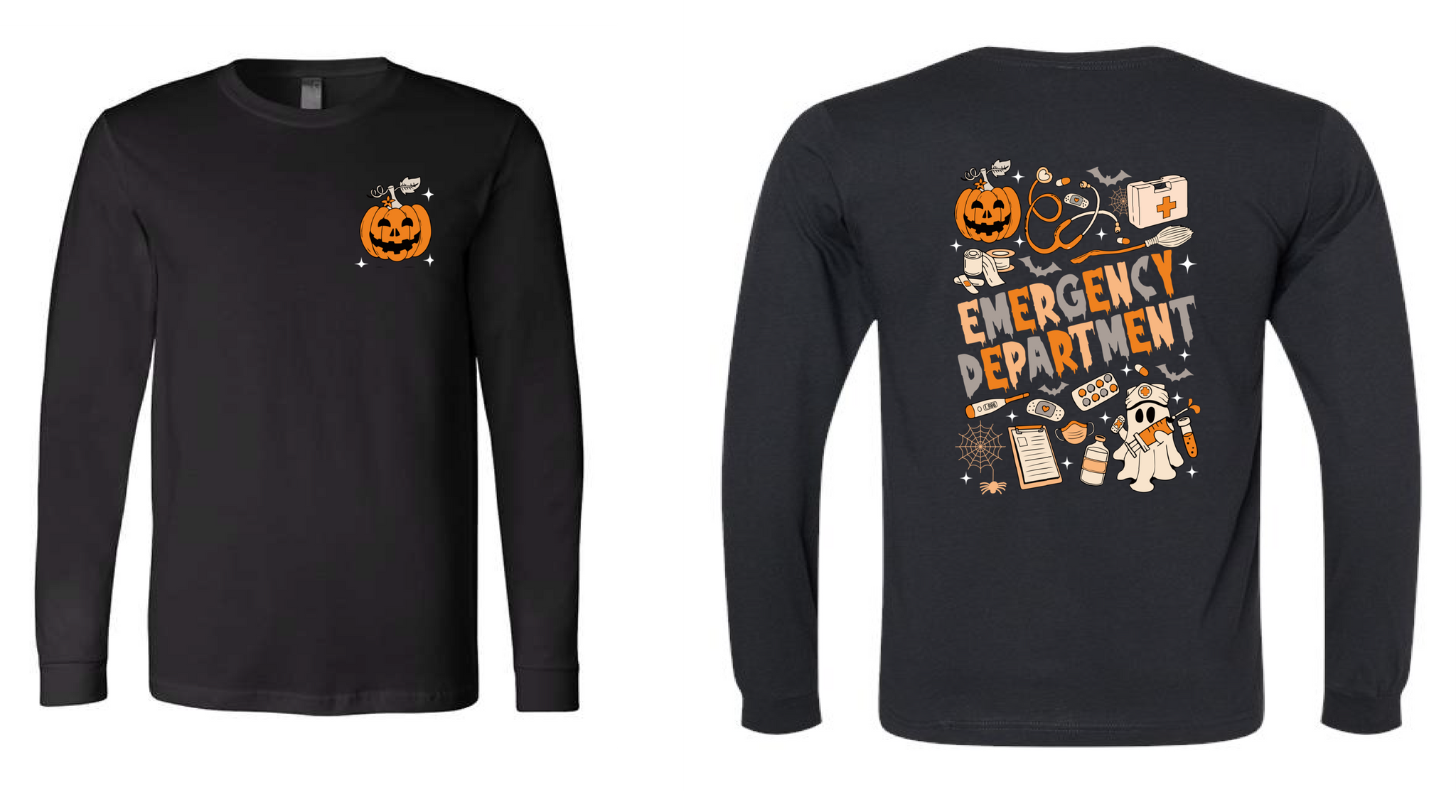 Halloween Emergency Department Long Sleeve (Front & Back)