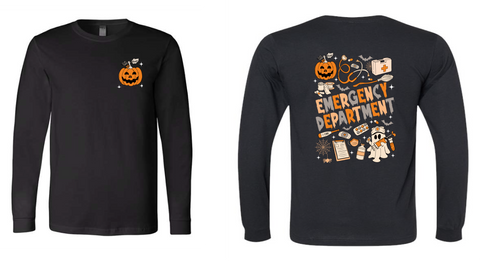 Halloween Emergency Department Long Sleeve (Front & Back)