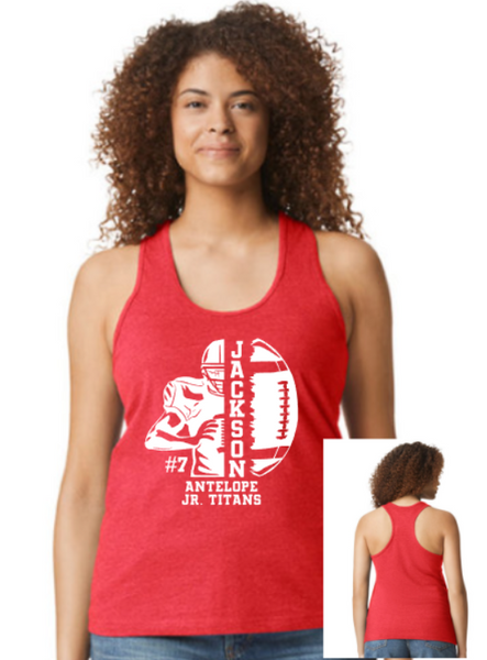 Personalized Antelope Jr. Titans Football Tank Top (Mens & Womens)