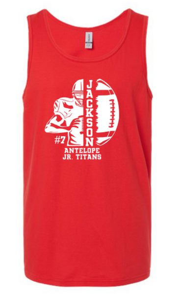 Personalized Antelope Jr. Titans Football Tank Top (Mens & Womens)