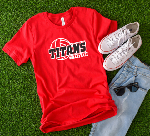 Titans Volleyball Unisex T-Shirt (Black or Red)