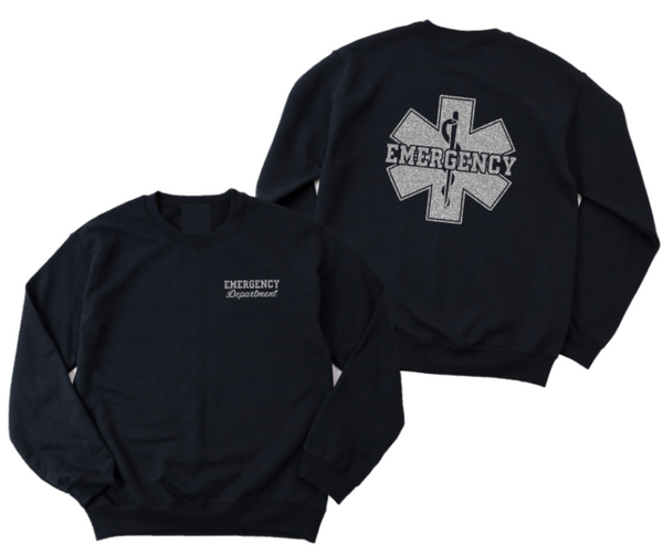 Glitter Emergency Department Crewneck Sweatshirt
