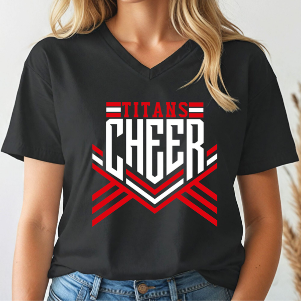 Titans Cheer Unisex & Women's V-Neck Shirt (Youth & Adult)