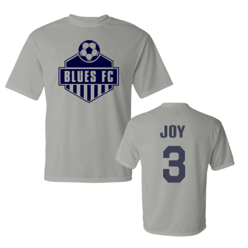 Blues FC Dri Fit Tee with last name and number (Youth & Adult)