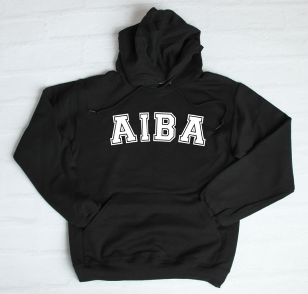 Collegiate AIBA Collegiate Black Unisex Hoodie (Youth & Adult Sizes)