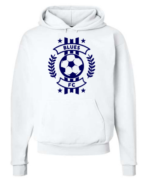 Blues FC White Unisex Hoodie (Youth & Adult)