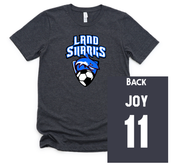 Land Sharks Unisex Tee with last name and number (Youth & Adult)