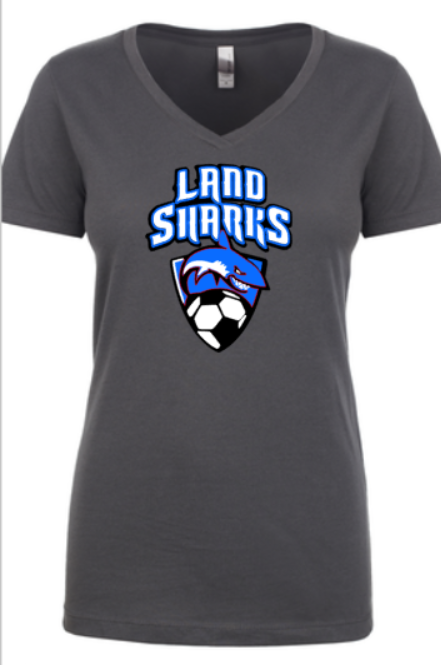 Land Sharks Womens V-Neck Shirt
