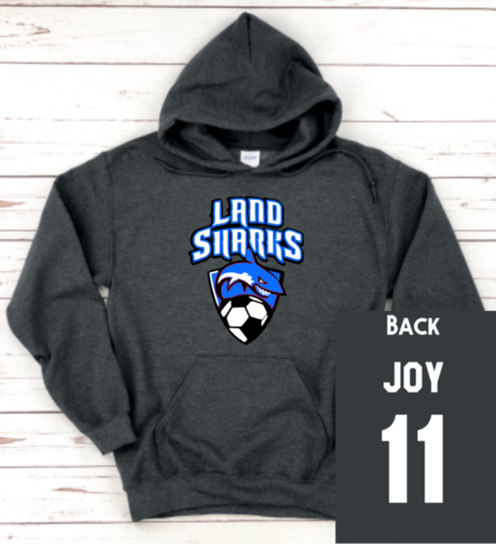 Land Sharks Hoodie with last name and number (Youth & Adult)