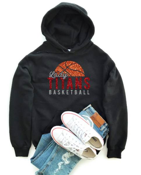 Glitter Lady Titans Basketball Hoodie Sweatshirt (Youth & Adult)